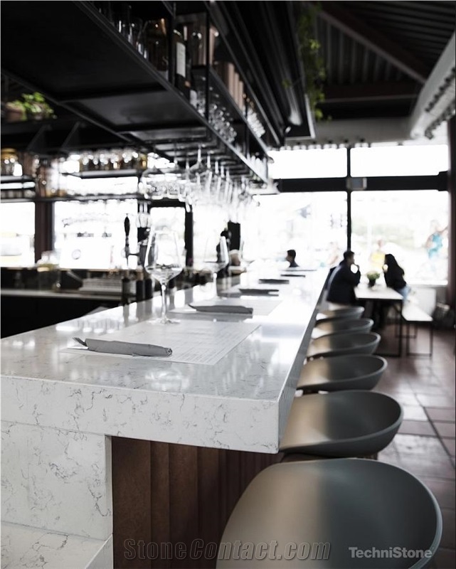 Noble Carrara Quartz Bar Tops