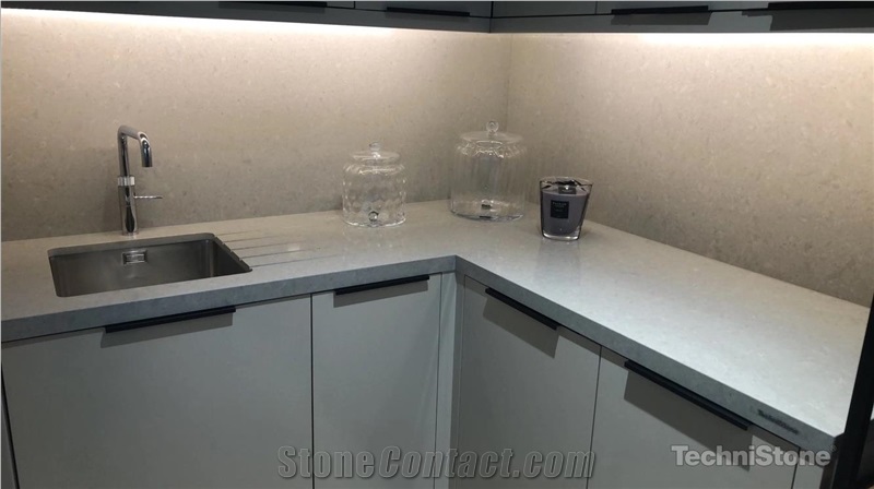 Noble Concrete Grey Quartz Kitchen Countertops