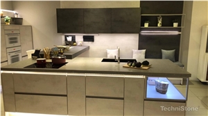 Noble Concrete Grey Quartz Kitchen Countertops