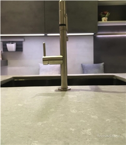 Noble Concrete Grey Quartz Kitchen Countertops