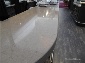 Noble Ivory White Quartz Commercial Kitchen Tops