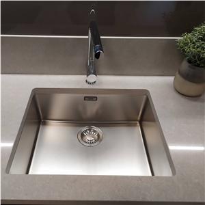 Noble Ivory White Quartz Residential Kitchen Countertop