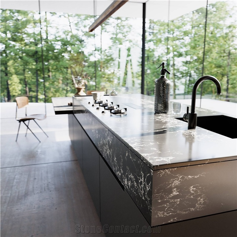 Pearl Delta Quartz Kitchen Countertops