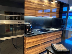 Starlight Black Quartz Kitchen Countertops