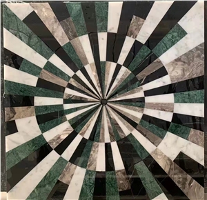 3D Magic Waterjet Medallion Flooring Marble Medallion