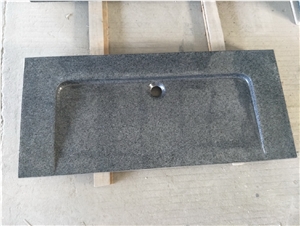 China Padang Dark G654 Granite Basin Wash Basin Vanity Top