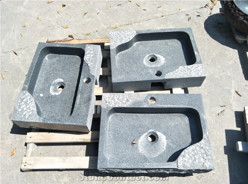China Padang Dark G654 Granite Basin Wash Basin Vanity Top