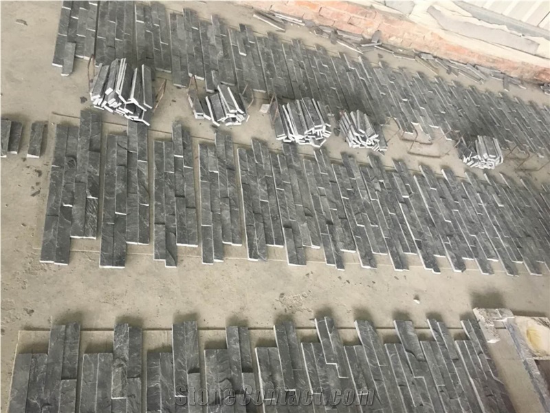 Chinese Black Slate Panel Culture Stone