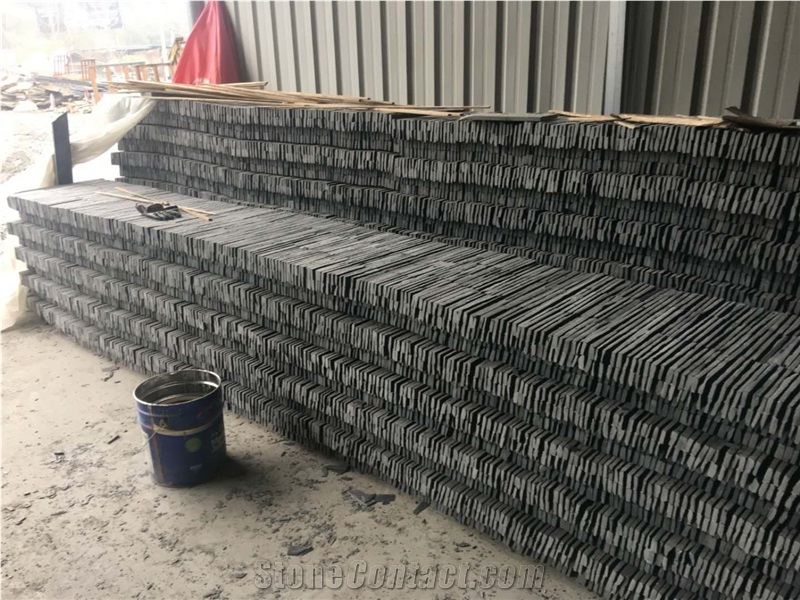 Chinese Black Slate Panel Culture Stone