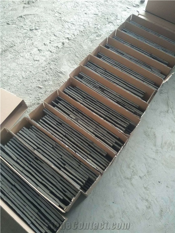 Chinese Black Slate Panel Culture Stone