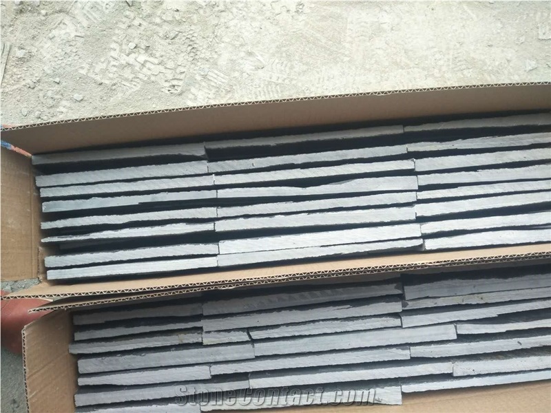Chinese Black Slate Panel Culture Stone