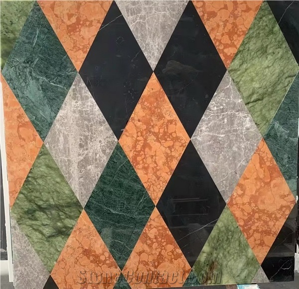 Geometric Design Water-Jet Medallion Flooring Medallions