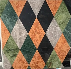Geometric Design Water-Jet Medallion Flooring Medallions