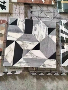 Geometric Design Water-Jet Medallion Flooring Medallions