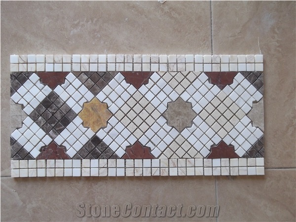 Interior Stone Mosaic Design Wall Border Decoration Tiles
