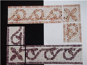 Interior Stone Mosaic Design Wall Border Decoration Tiles