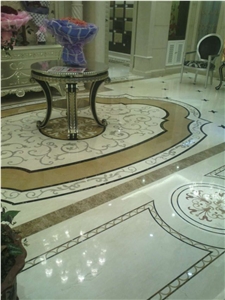 Marble Floor Medallions Natural Multicolor Stone