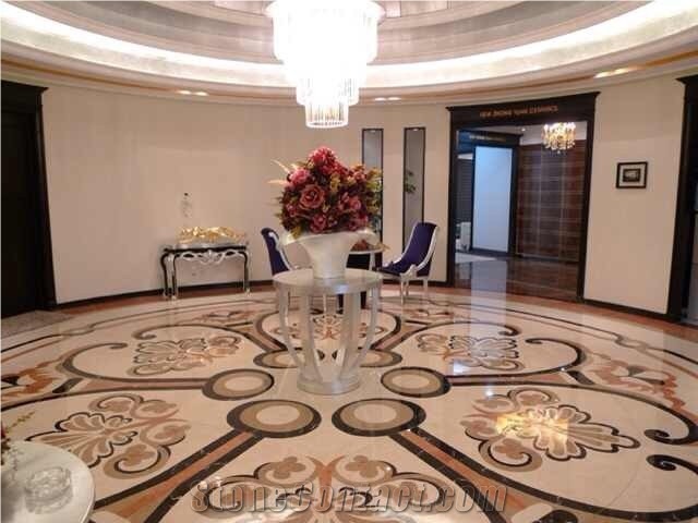Marble Floor Medallions Natural Multicolor Stone