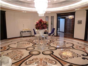 Marble Floor Medallions Natural Multicolor Stone