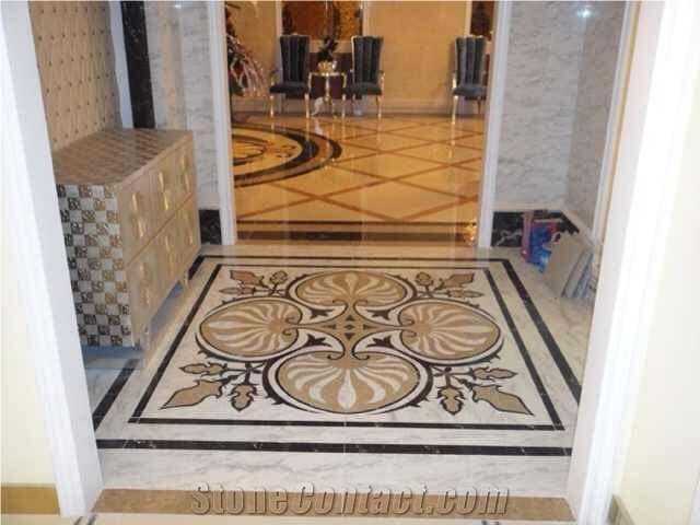 Marble Floor Medallions Natural Multicolor Stone