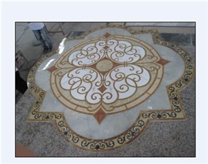 Marble Floor Medallions Natural Multicolor Stone