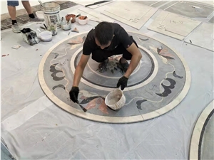 Natural Marble Medalions Waterjet Medalions Waterjet Pattern