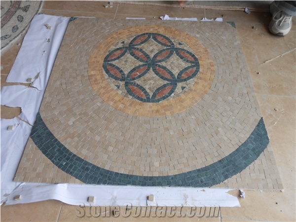 Natural Marble Mosaic Floor Medallions