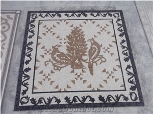 Natural Stone Mosaic Decoration Villa Interior Medallions