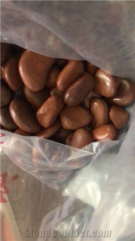Polished Red River Pebble Stones For Landscaping