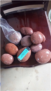 Polished Red River Pebble Stones For Landscaping