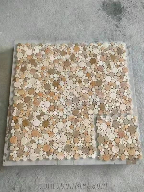 Waterjet Mosaic Style Mosaic Pattern Marble Wall Tile Mosaic