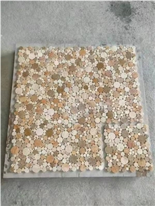 Waterjet Mosaic Style Mosaic Pattern Marble Wall Tile Mosaic