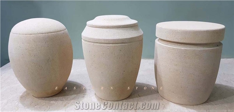 BIODEGRADABLE SANDSTONE AND H. NATURAL SALT FUNERAL URNS