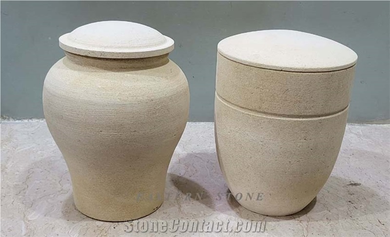 BIODEGRADABLE SANDSTONE AND H. NATURAL SALT FUNERAL URNS