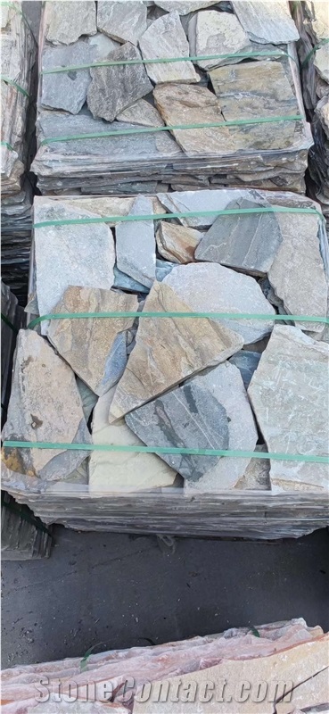 Multicolor Natural Slate Random Shape Wall Cladding Stone