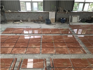 Polished Natural Rose Alicante Red Marble Flooring Tiles Polished Natural Rose Alicante Red Marble Flooring Tiles