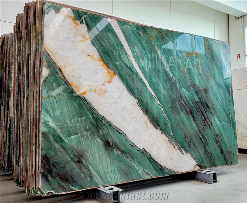 Botanic Wave Green Quarzite Slabs