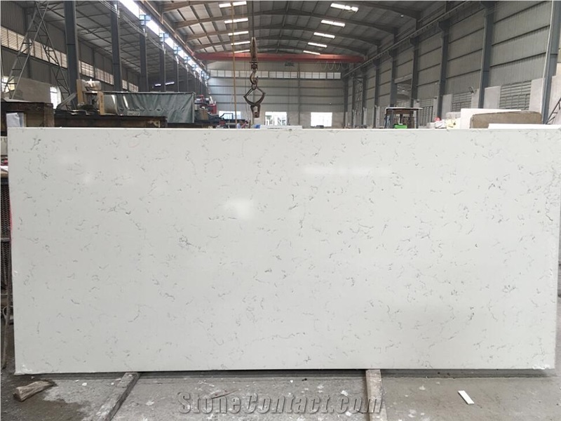 Hot Sale Carrara White Quartz Prefab Kitchen Worktops