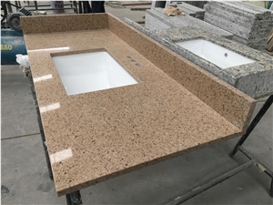 Prefab Quartz Stone Vanity Top With Ceramic Sink