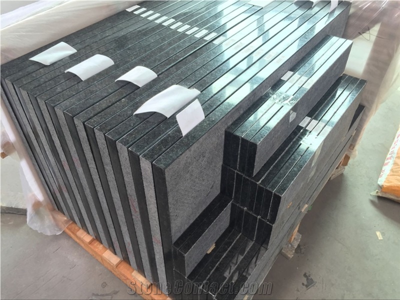 Black Pearl Granite Bathroom Vanity Top For Hotel Project