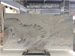 Bookmatched Natural Quartzite Slab Stone Tile For Home