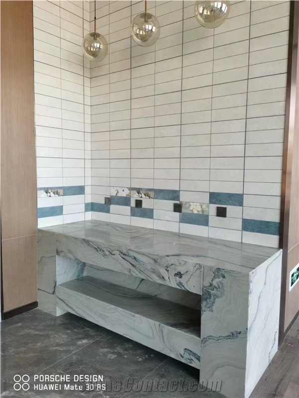 Bookmatched Natural Quartzite Slab Stone Tile For Home