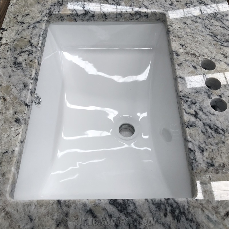 Custom Prefab Granite Bathroom Vanity Top For Hotel Project