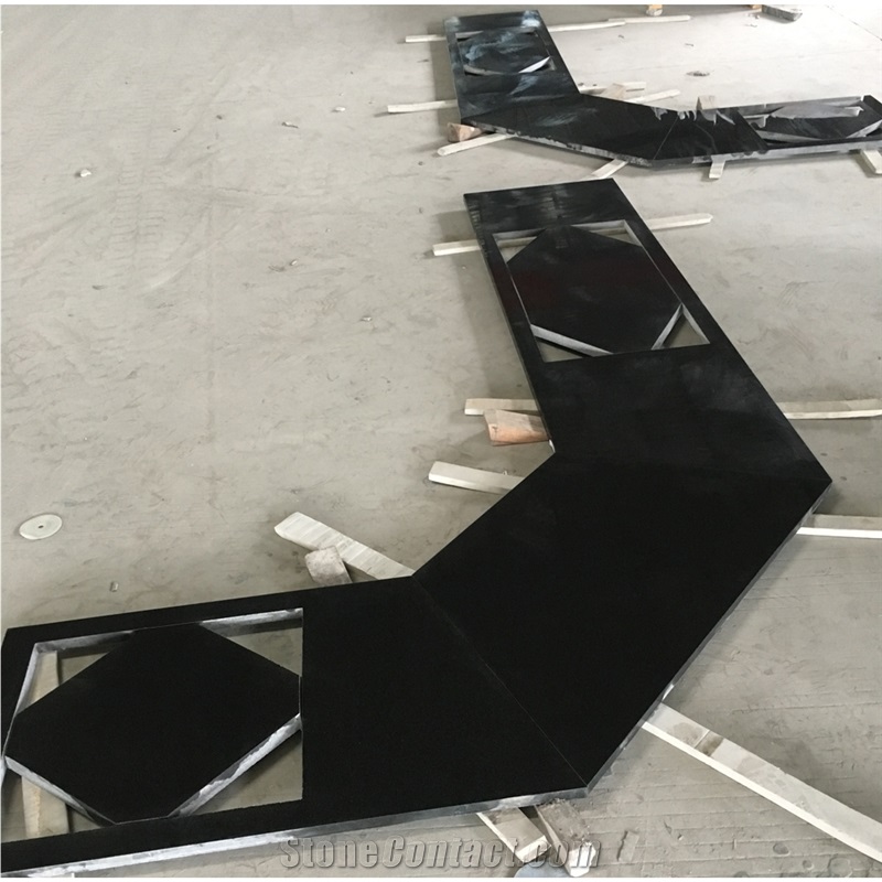 Fast Delivery Black Polishing Granite Countertops For Project