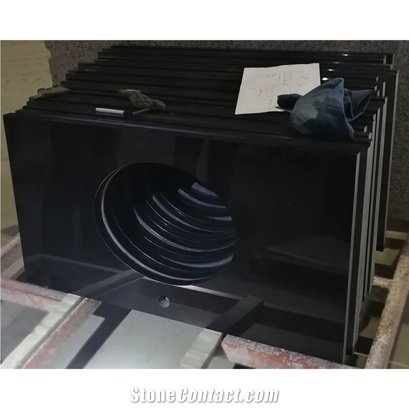 Fast Delivery Black Polishing Granite Countertops For Project