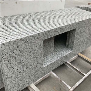 Flat Edge 3Cm Bala White Granite Worktops Bench Tops