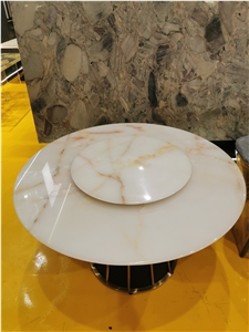 Home Furnite Natural Stone Onyx Cafe Table Desk