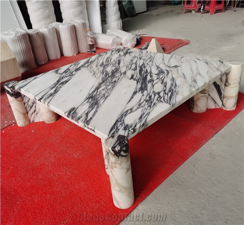 Luxury Calacatta Viola Marble Stone Table Tops