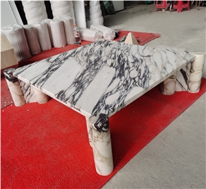 Luxury Calacatta Viola Marble Stone Table Tops
