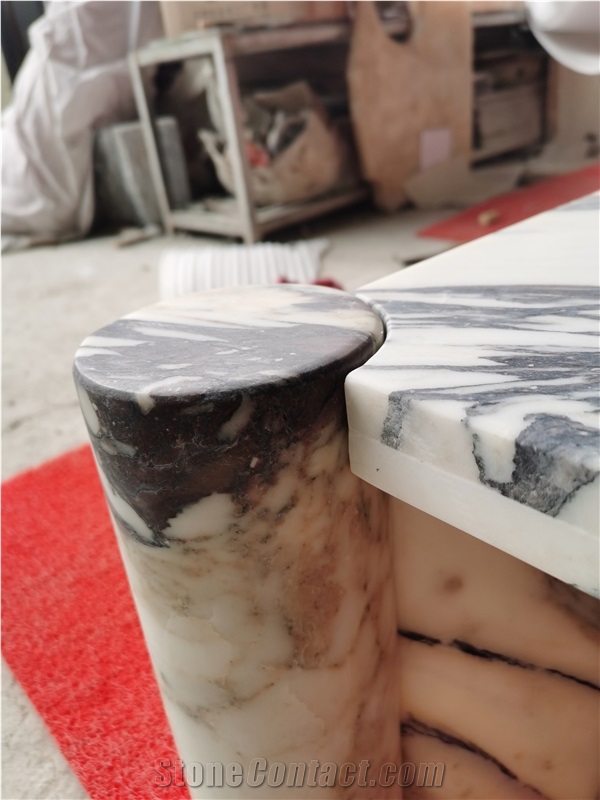 Luxury Calacatta Viola Marble Stone Table Tops